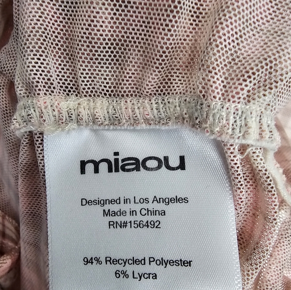 Miaou Renzo Gingham Pink Strapless Midi Dress Size XS - Picture 7 of 8